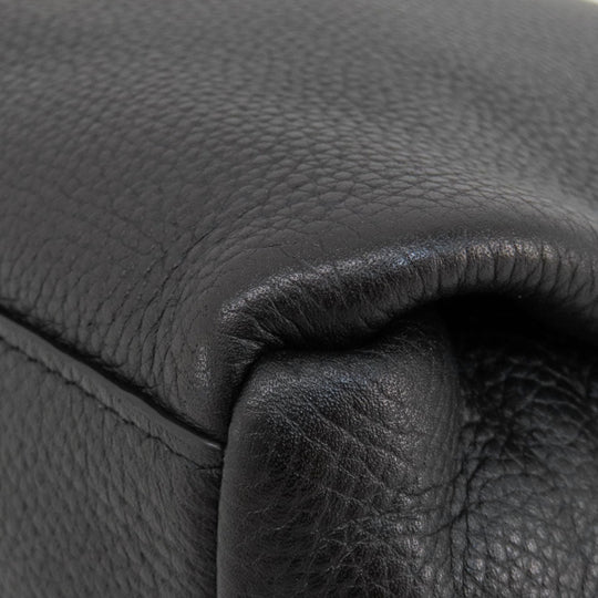 COACH Shoulder Bag 36536 leather black logo Women Used Authentic