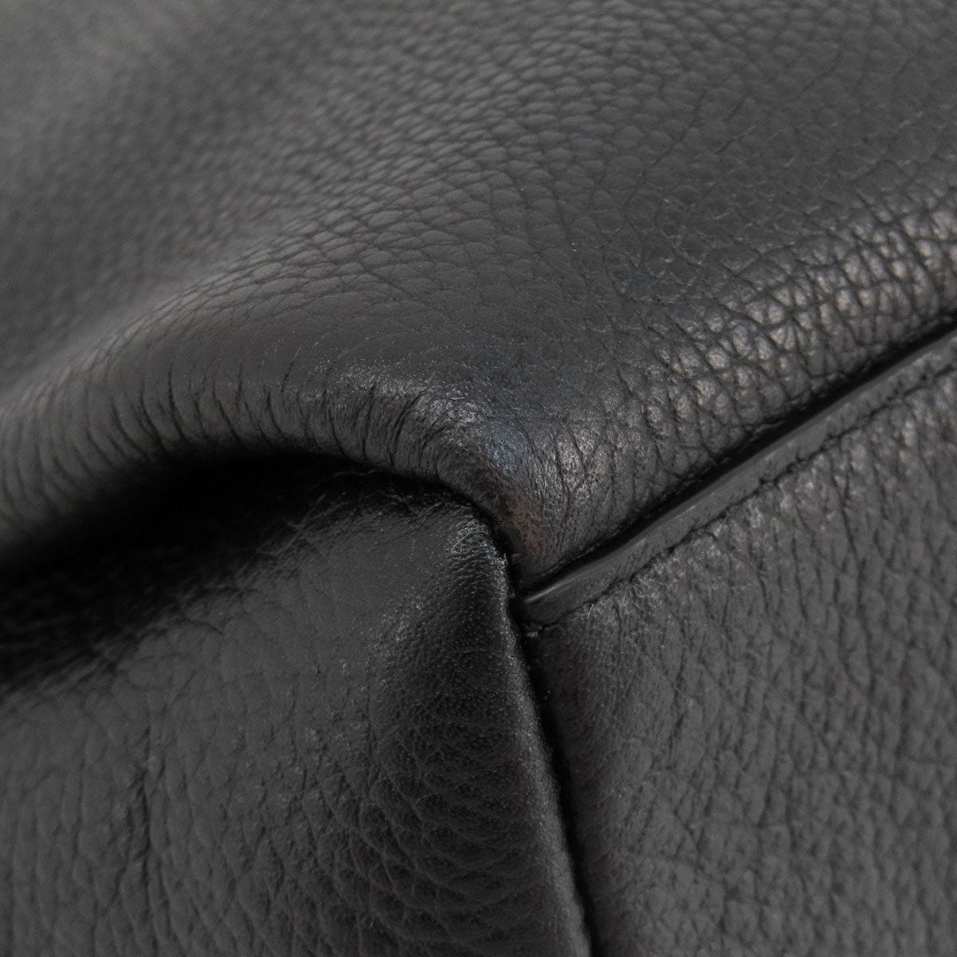 COACH Shoulder Bag 36536 leather black logo Women Used Authentic