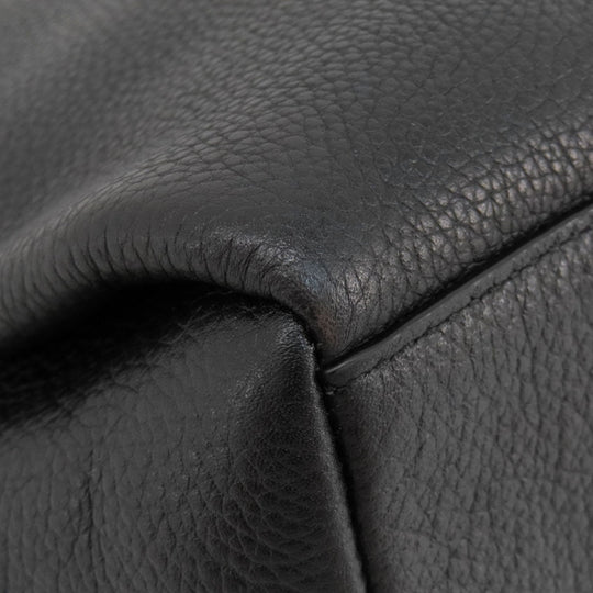 COACH Shoulder Bag 36536 leather black logo Women Used Authentic