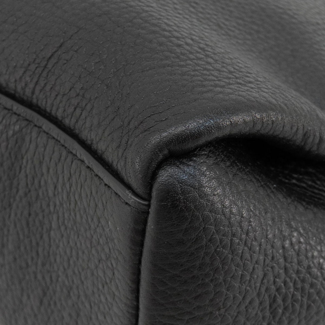 COACH Shoulder Bag 36536 leather black logo Women Used Authentic