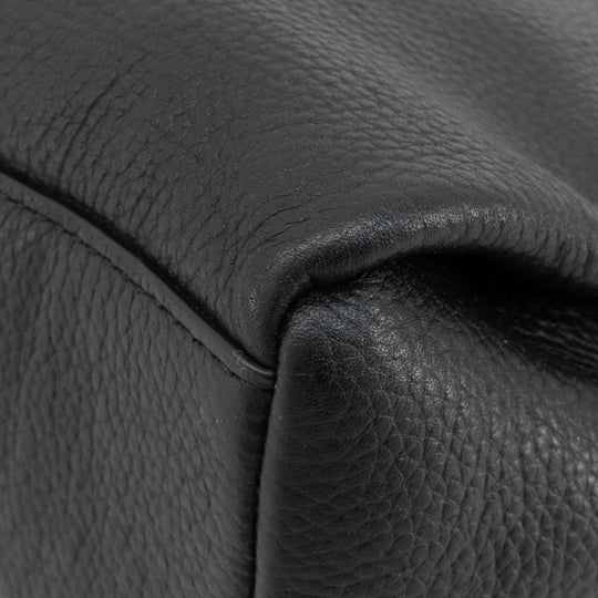 COACH Shoulder Bag 36536 leather black logo Women Used Authentic