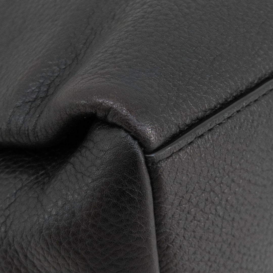 COACH Shoulder Bag 36536 leather black logo Women Used Authentic