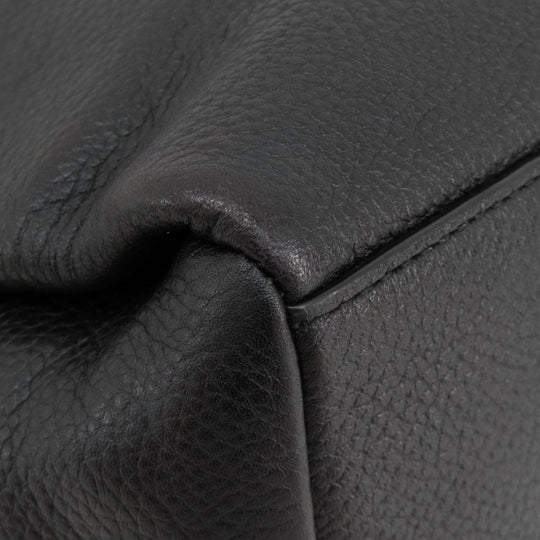 COACH Shoulder Bag 36536 leather black logo Women Used Authentic