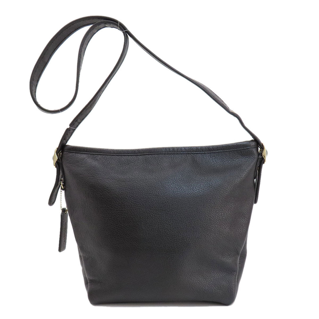 COACH Shoulder Bag 36536 leather black logo Women Used Authentic