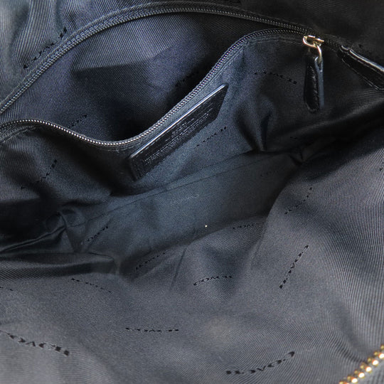 COACH Shoulder Bag 36536 leather black logo Women Used Authentic