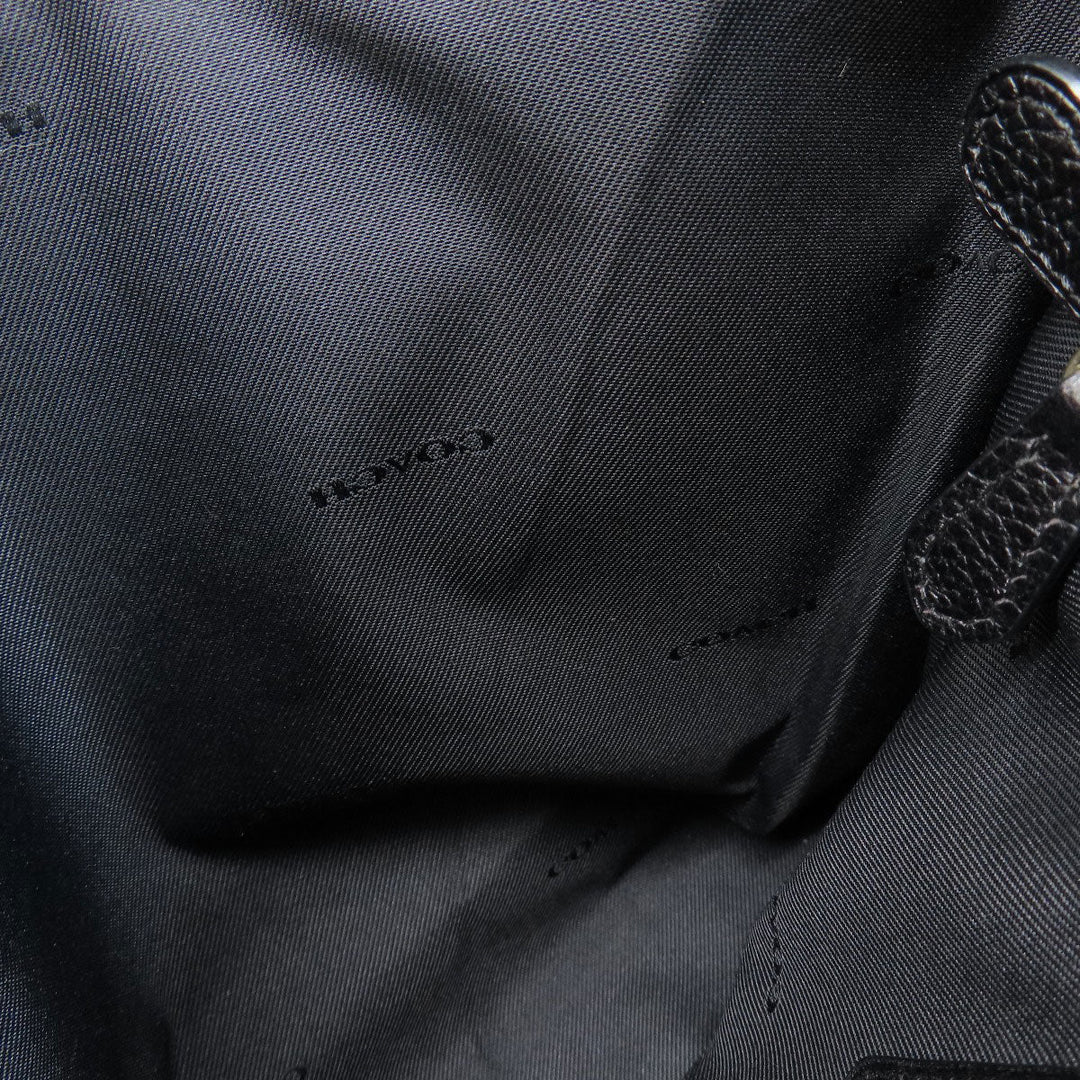 COACH Shoulder Bag 36536 leather black logo Women Used Authentic