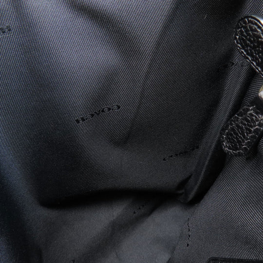 COACH Shoulder Bag 36536 leather black logo Women Used Authentic