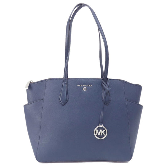 MICHAEL KORS Tote Bag leather Navy logo