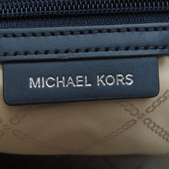 MICHAEL KORS Tote Bag leather Navy logo