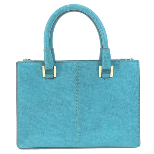 COLE HAAN Handbag PVC blue 2WAY Women Used Authentic