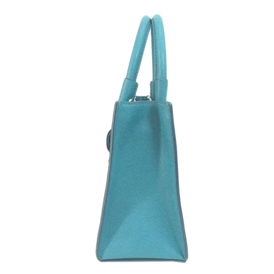 COLE HAAN Handbag PVC blue 2WAY Women Used Authentic