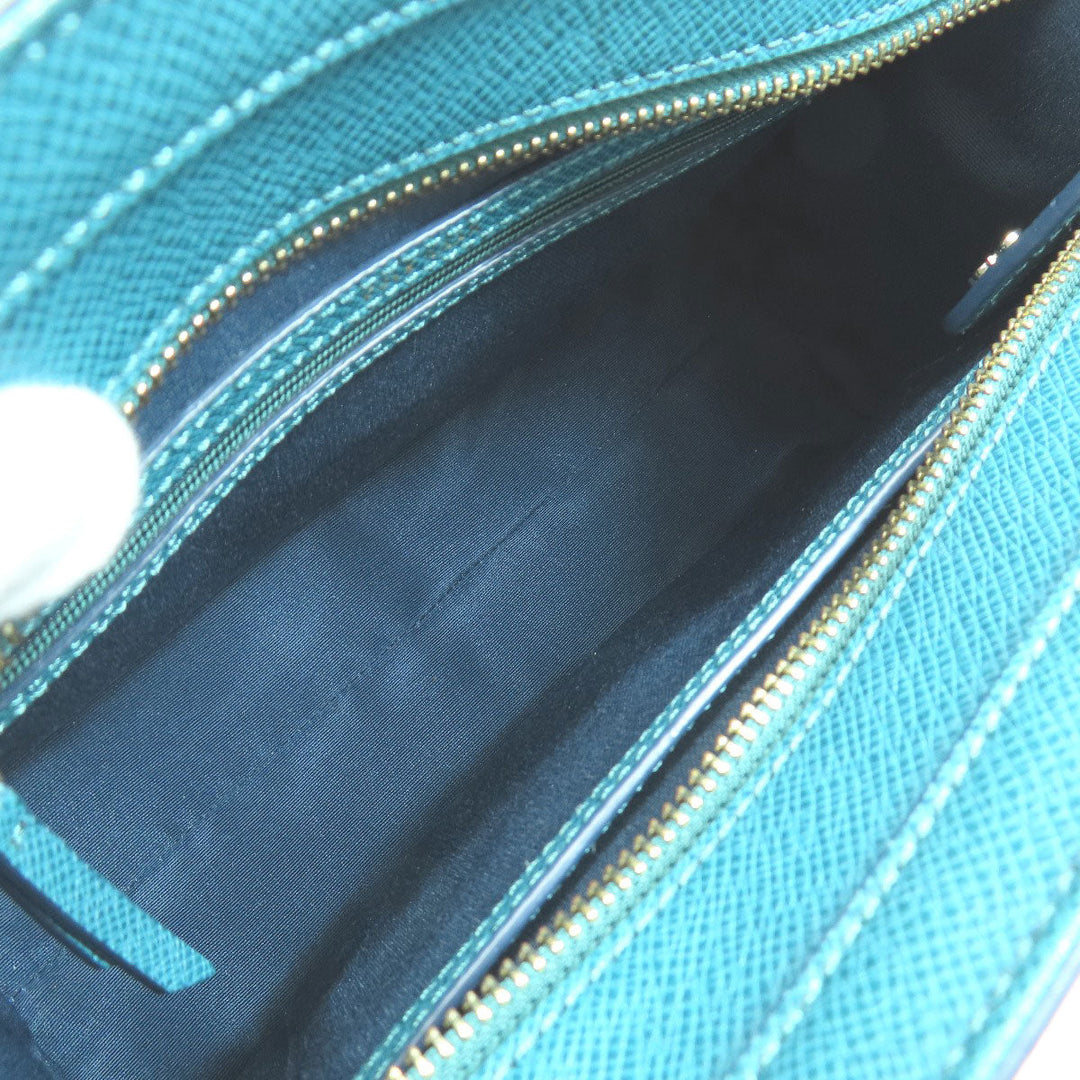 COLE HAAN Handbag PVC blue 2WAY Women Used Authentic