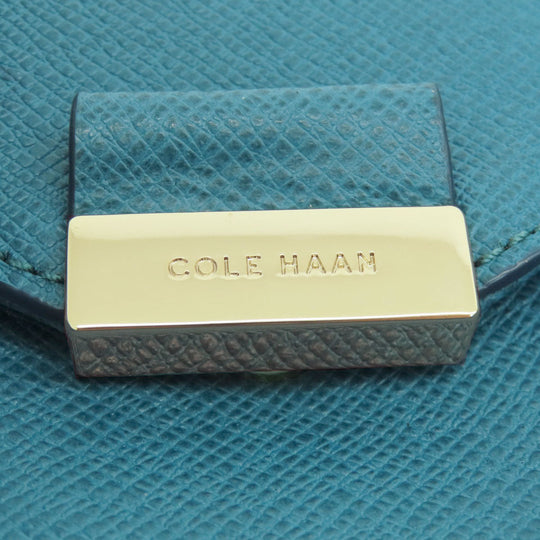 COLE HAAN Handbag PVC blue 2WAY Women Used Authentic