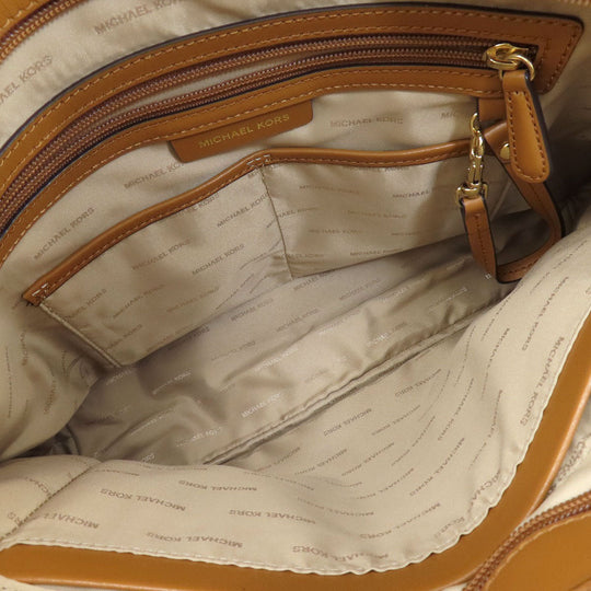 MICHAEL KORS Tote Bag PVC white MK signature Women Used Authentic