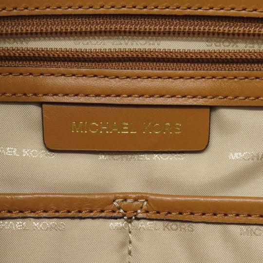 MICHAEL KORS Tote Bag PVC white MK signature Women Used Authentic