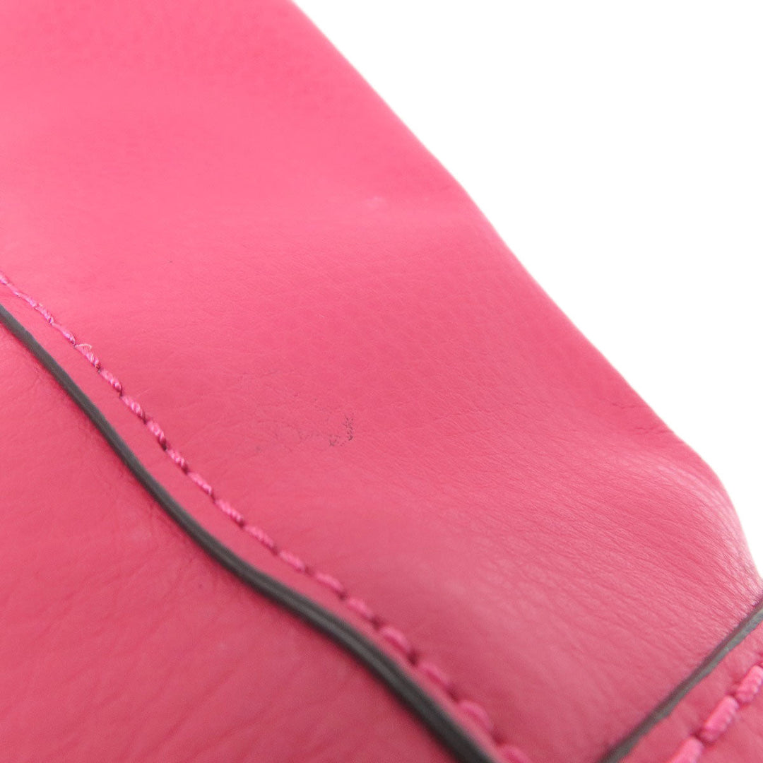 COACH Tote Bag C4062 leather pink Hose and carriage Women Used Authentic