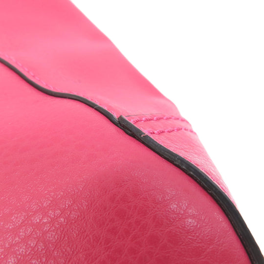 COACH Tote Bag C4062 leather pink Hose and carriage Women Used Authentic