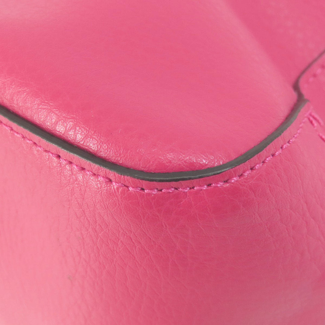 COACH Tote Bag C4062 leather pink Hose and carriage Women Used Authentic