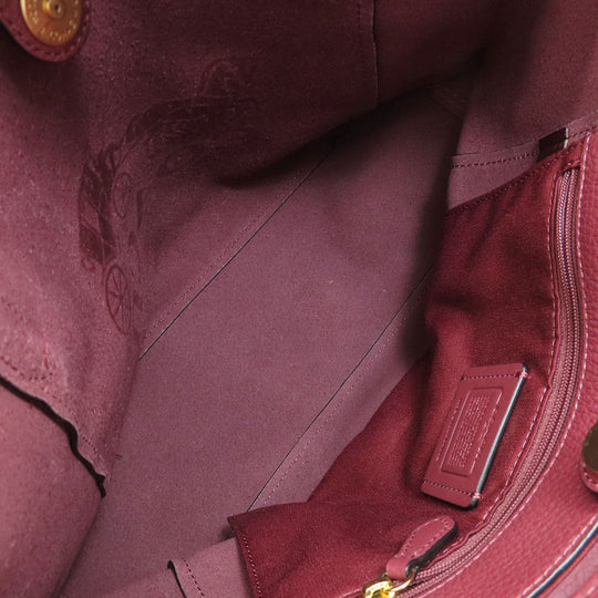 COACH Tote Bag C4062 leather pink Hose and carriage Women Used Authentic