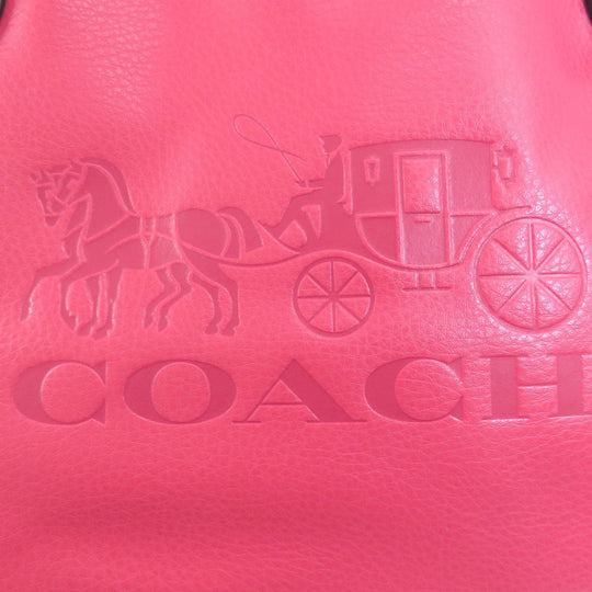 COACH Tote Bag C4062 leather pink Hose and carriage Women Used Authentic
