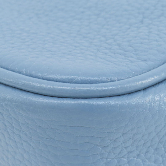 MICHAEL KORS Shoulder Bag leather blue logo Women Used Authentic