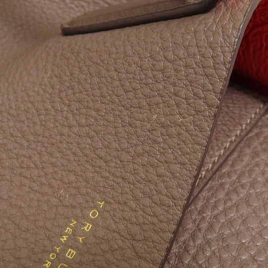 Tory Burch Tote Bag leather gray logo