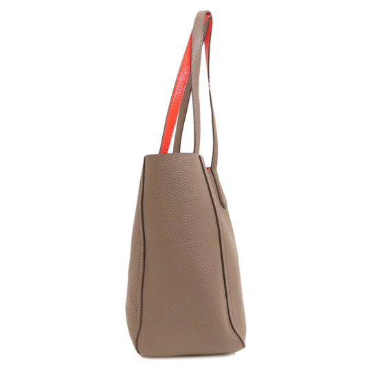 Tory Burch Tote Bag leather gray logo