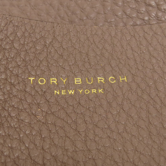 Tory Burch Tote Bag leather gray logo