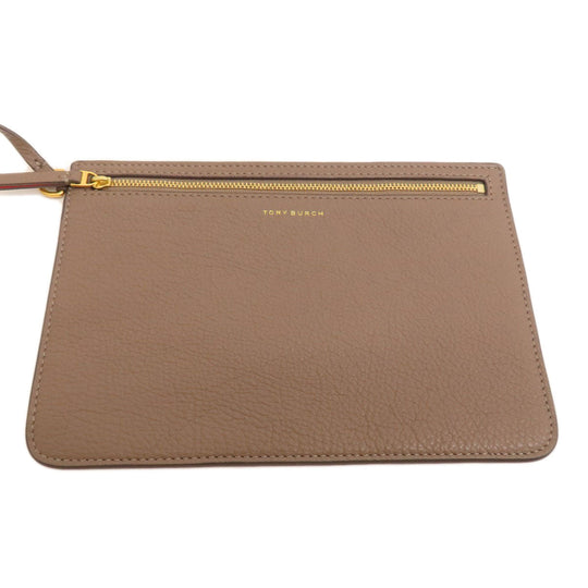 Tory Burch Tote Bag leather gray logo