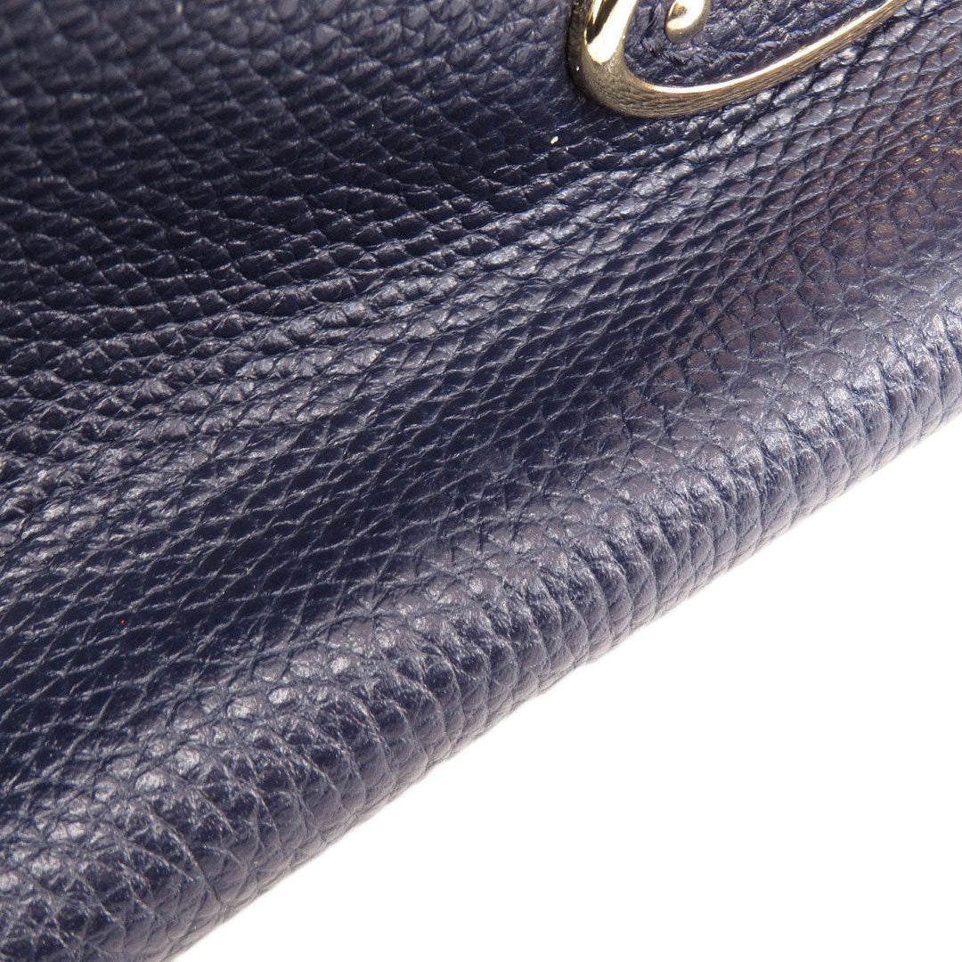 COACH Shoulder Bag 34312 leather Navy one belt 2WAY Women Used Authentic