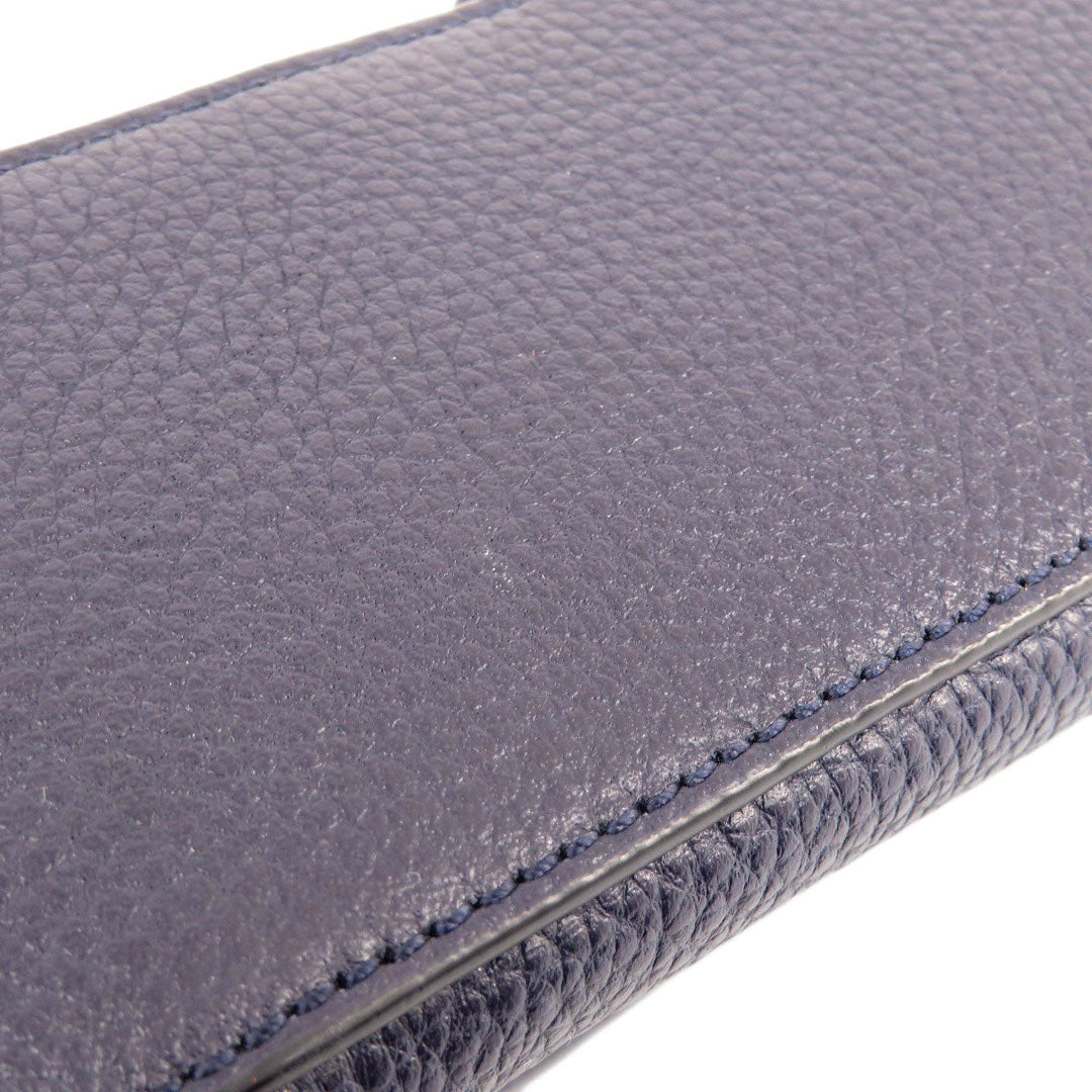 COACH Shoulder Bag 34312 leather Navy one belt 2WAY Women Used Authentic