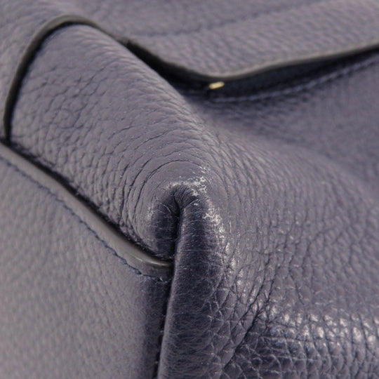 COACH Shoulder Bag 34312 leather Navy one belt 2WAY Women Used Authentic