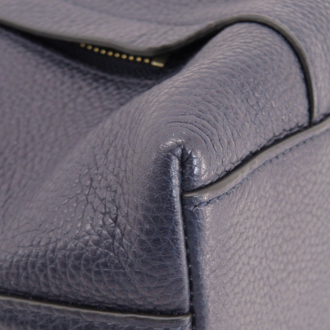 COACH Shoulder Bag 34312 leather Navy one belt 2WAY Women Used Authentic