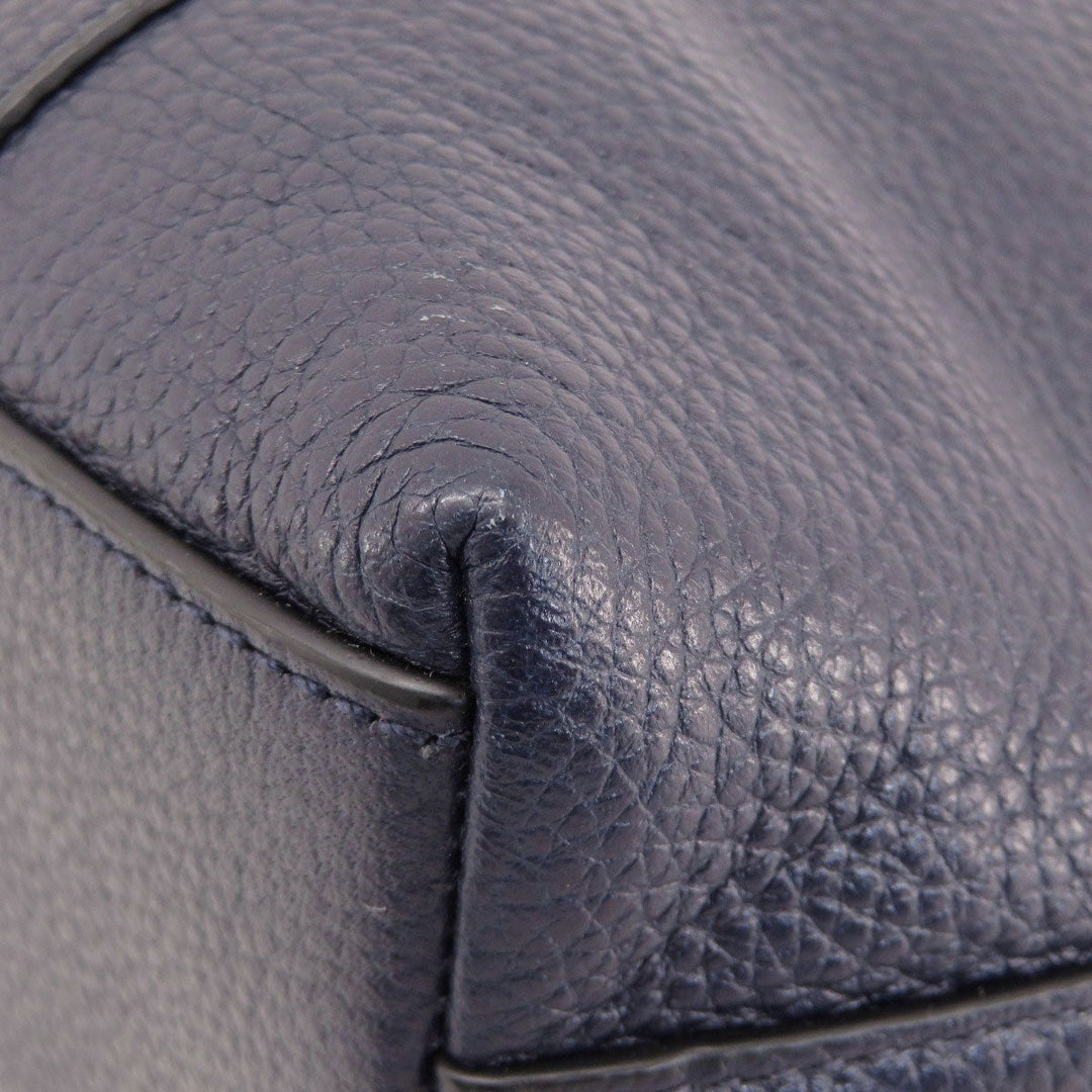 COACH Shoulder Bag 34312 leather Navy one belt 2WAY Women Used Authentic