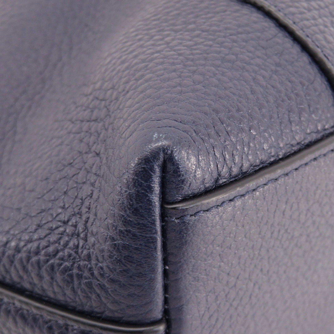 COACH Shoulder Bag 34312 leather Navy one belt 2WAY Women Used Authentic