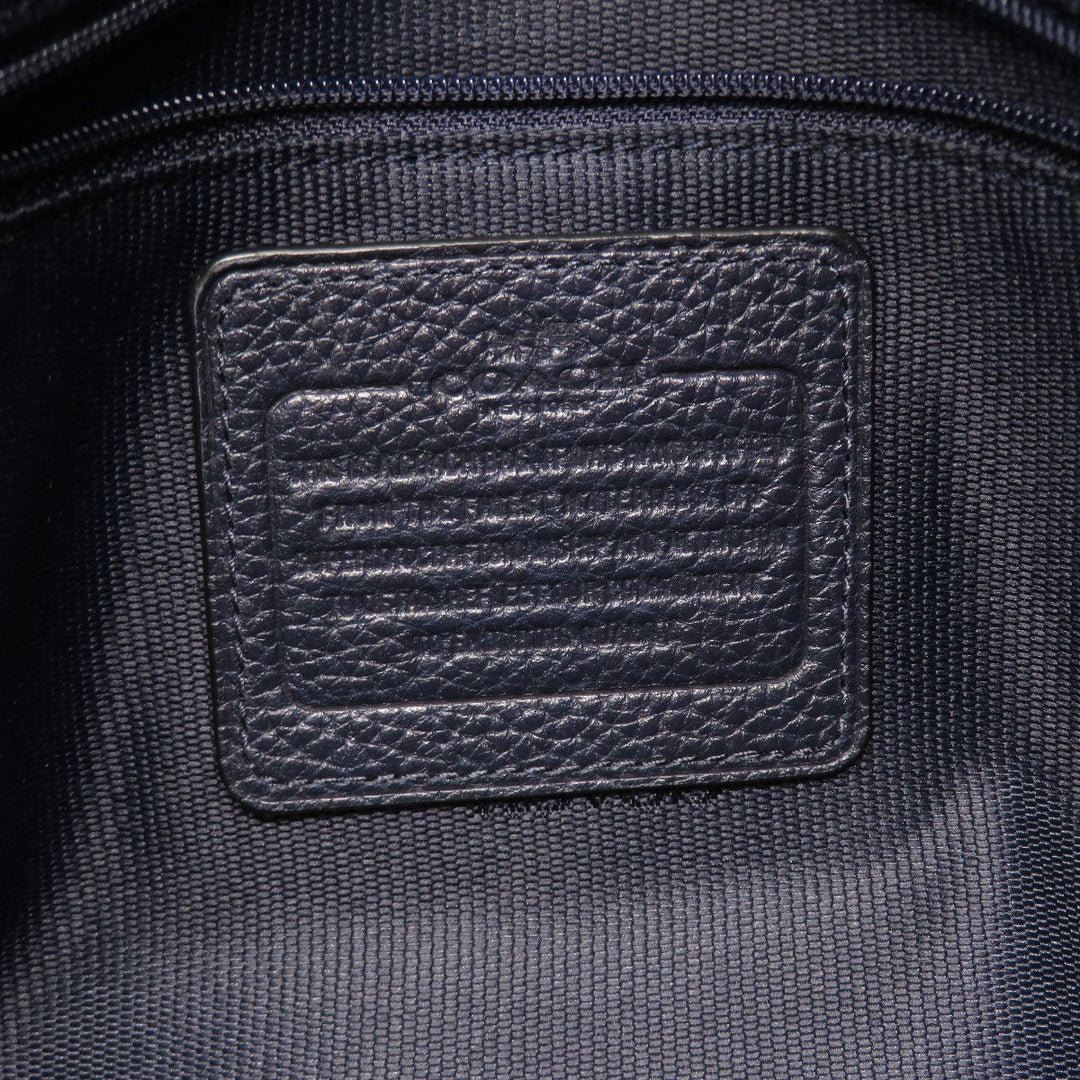 COACH Shoulder Bag 34312 leather Navy one belt 2WAY Women Used Authentic