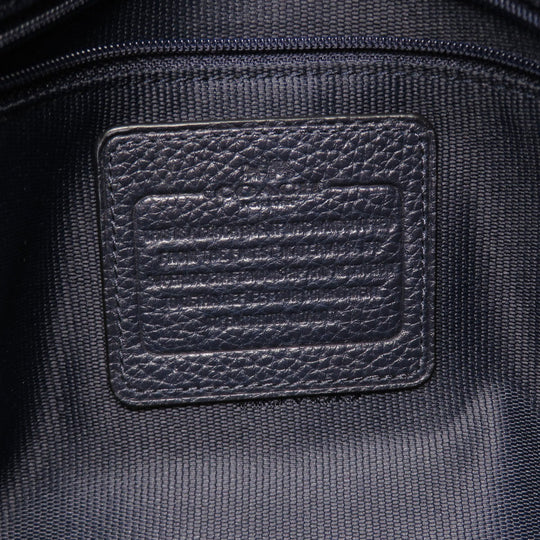 COACH Shoulder Bag 34312 leather Navy one belt 2WAY Women Used Authentic