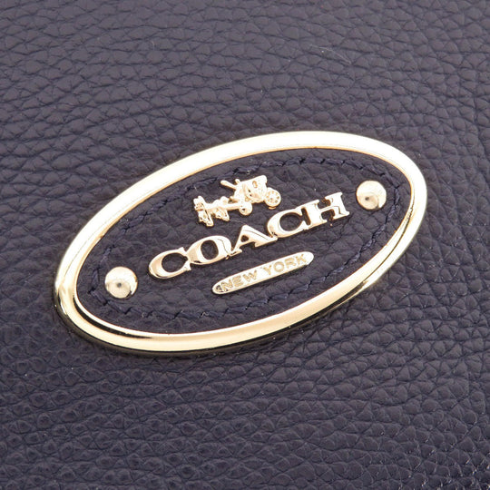 COACH Shoulder Bag 34312 leather Navy one belt 2WAY Women Used Authentic