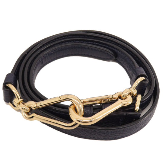 COACH Shoulder Bag 34312 leather Navy one belt 2WAY Women Used Authentic