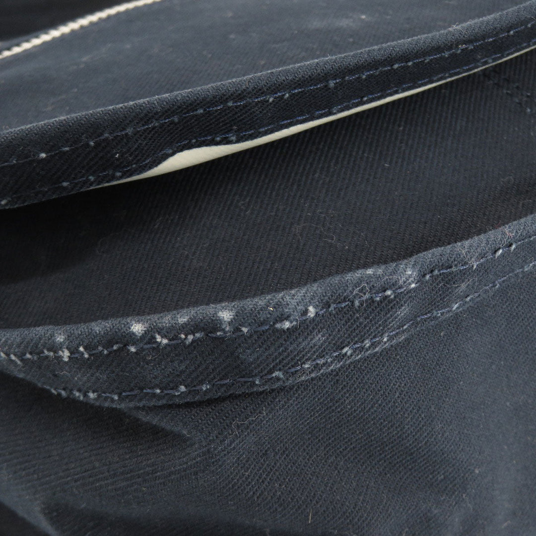 PORTER Shoulder Bag canvas Navy logo Women Used Authentic