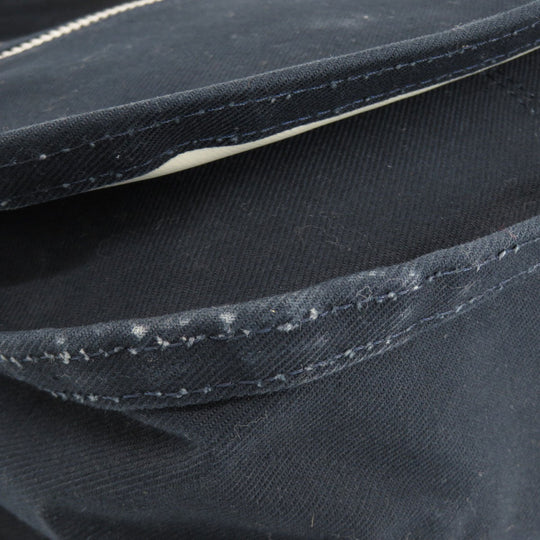 PORTER Shoulder Bag canvas Navy logo Women Used Authentic