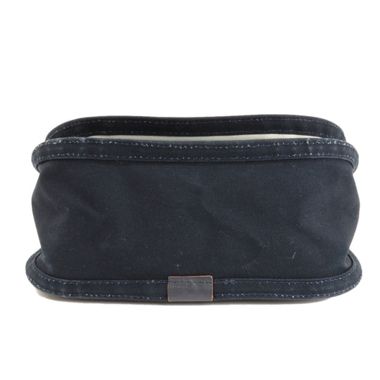 PORTER Shoulder Bag canvas Navy logo Women Used Authentic