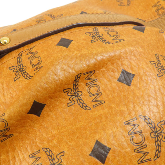 MCM Tote Bag PVC Brown 2WAY Women Used Authentic