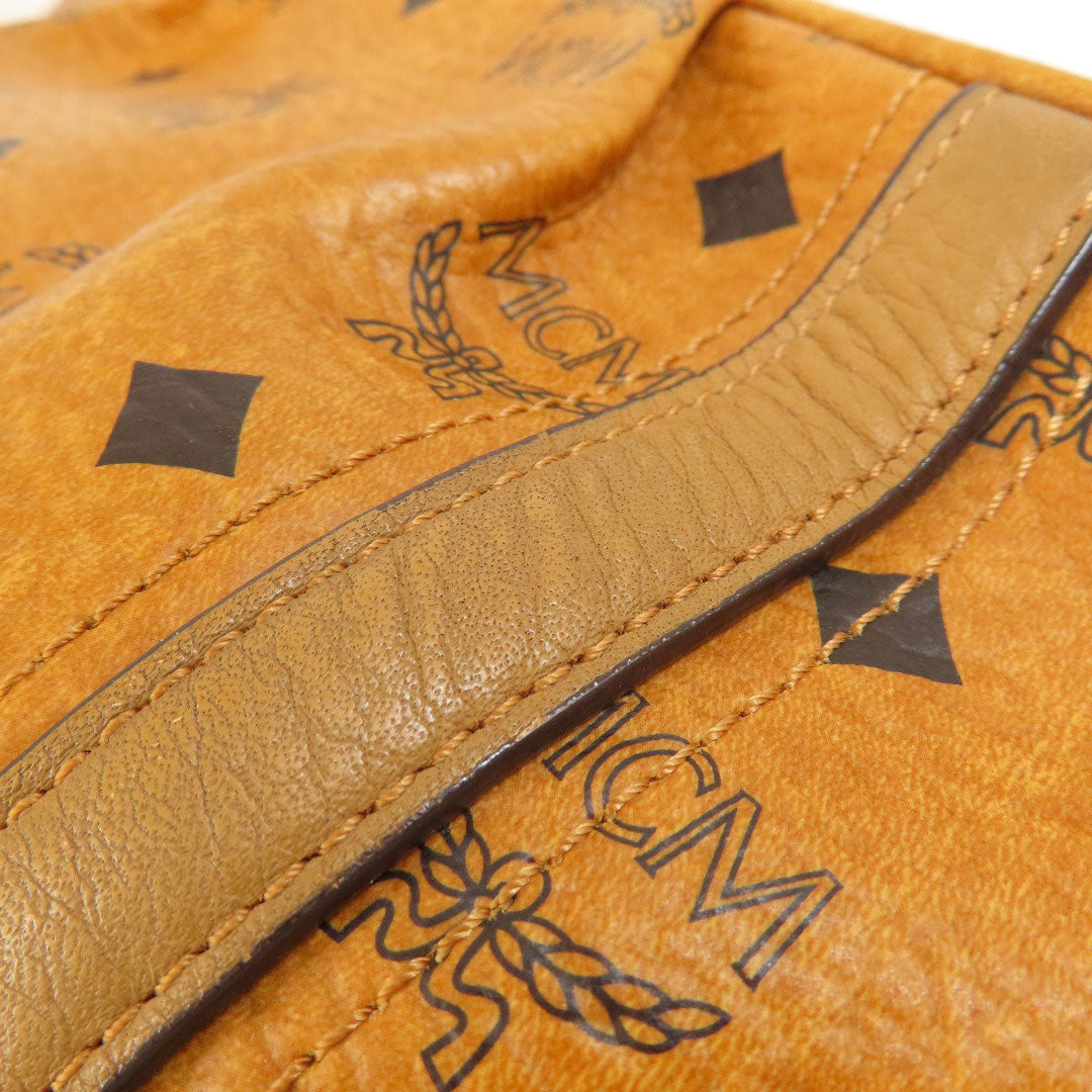 MCM Tote Bag PVC Brown 2WAY Women Used Authentic