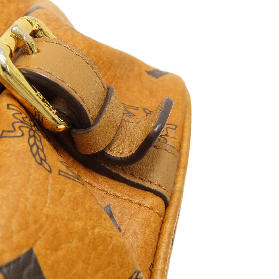 MCM Tote Bag PVC Brown 2WAY Women Used Authentic