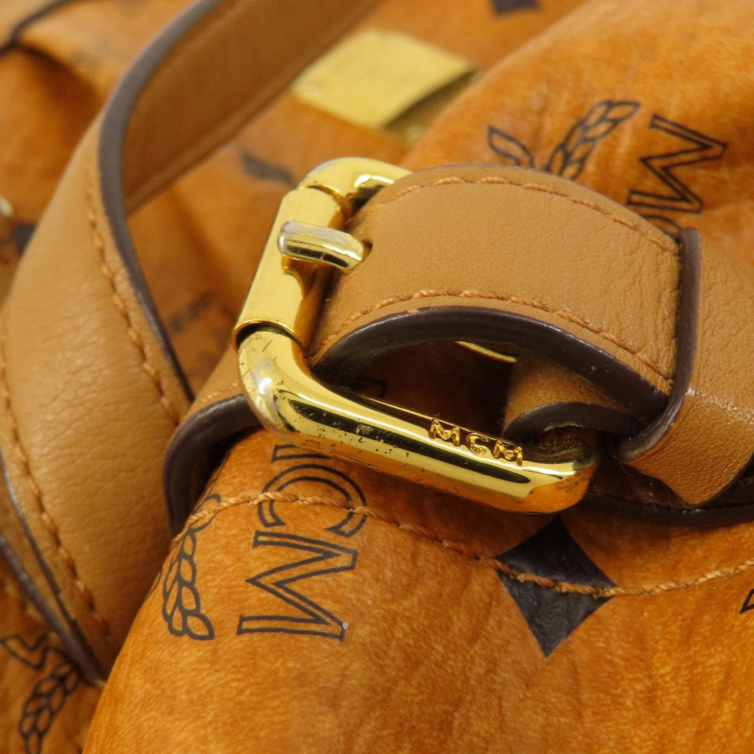 MCM Tote Bag PVC Brown 2WAY Women Used Authentic