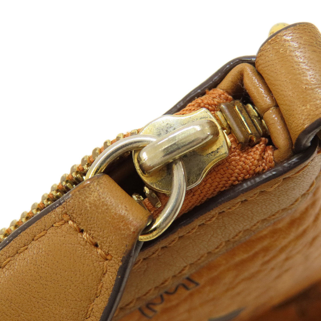 MCM Tote Bag PVC Brown 2WAY Women Used Authentic