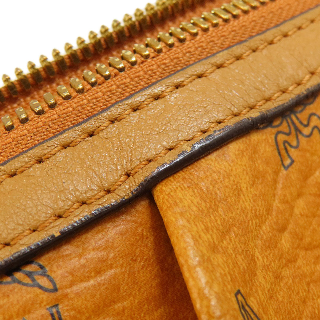 MCM Tote Bag PVC Brown 2WAY Women Used Authentic