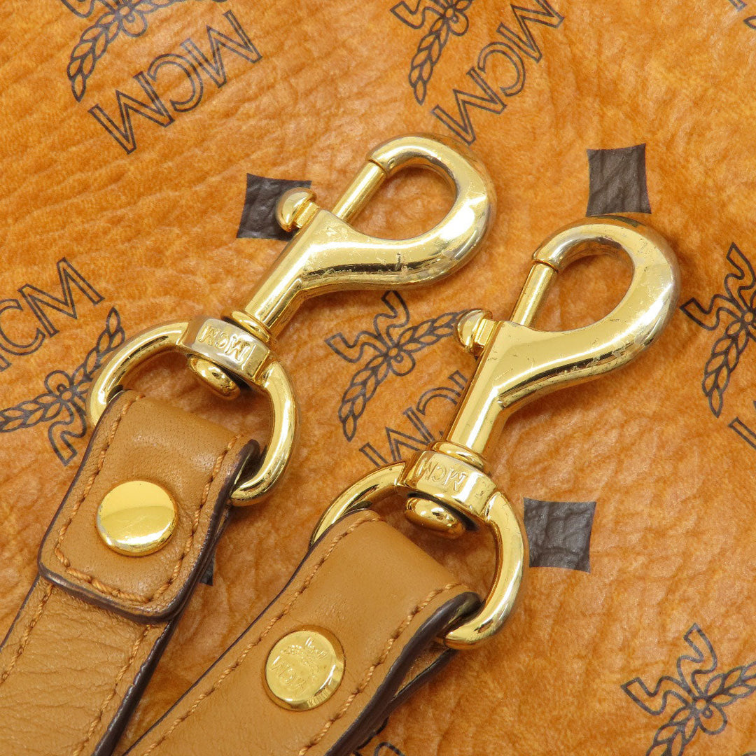 MCM Tote Bag PVC Brown 2WAY Women Used Authentic