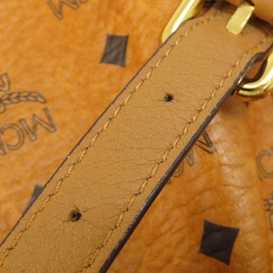 MCM Tote Bag PVC Brown 2WAY Women Used Authentic